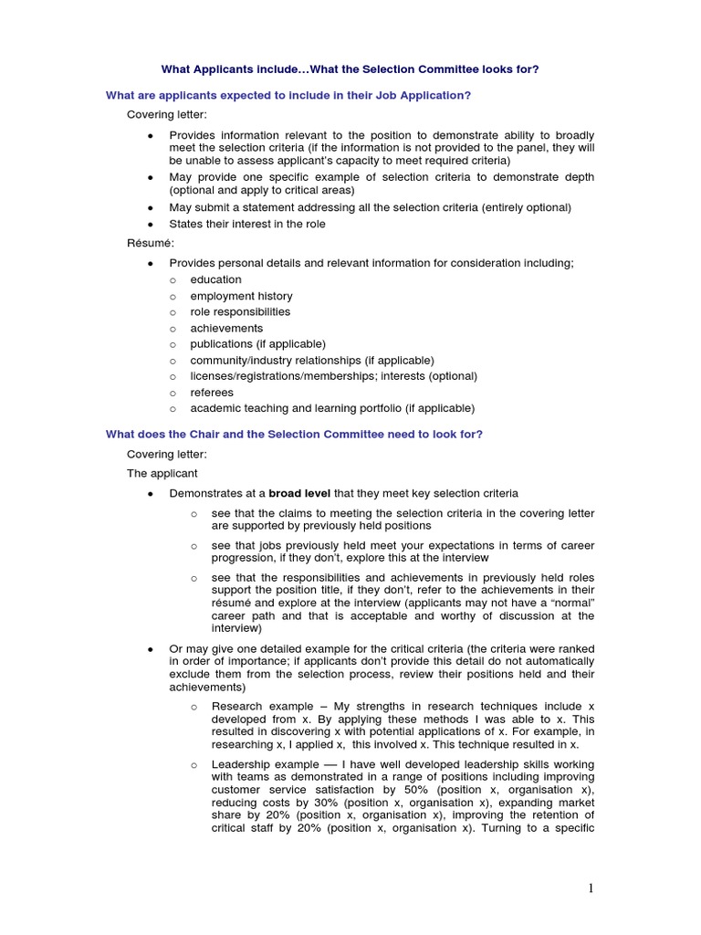 Job Application Essentials for Applicants | PDF | Résumé | Employee ...
