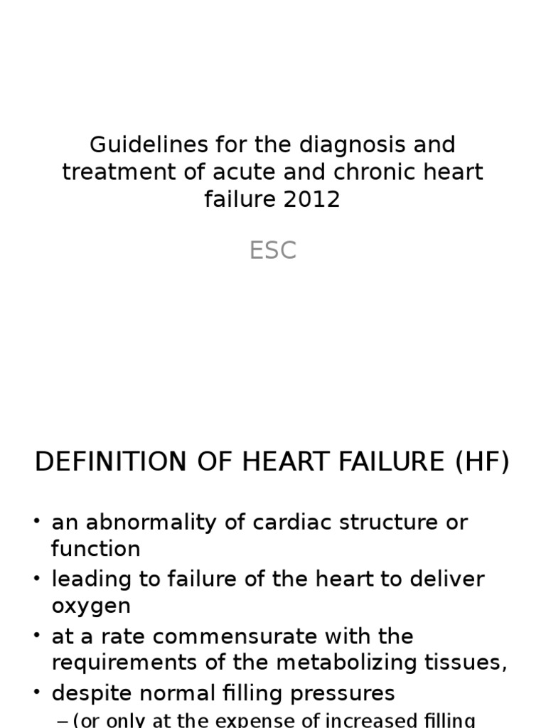 Heart Failure ESC HPS PDF Heart Failure Heart