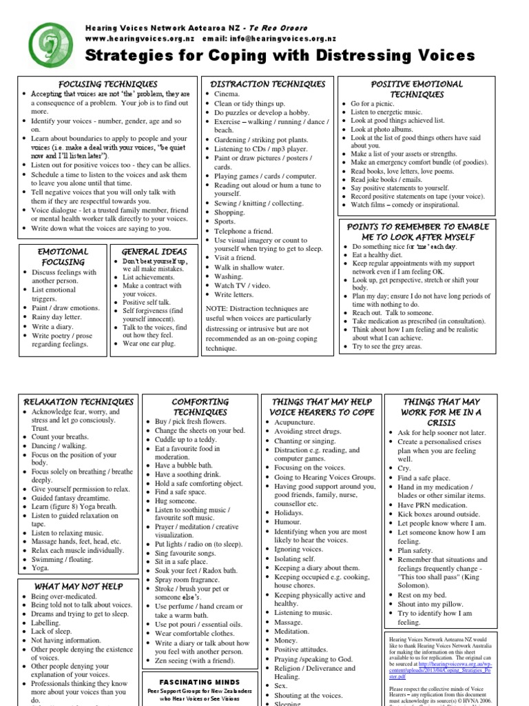 Coping Strategies | PDF | Singing | Relaxation (Psychology)
