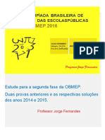 Provas OBMEP 2016 - 2º FASE