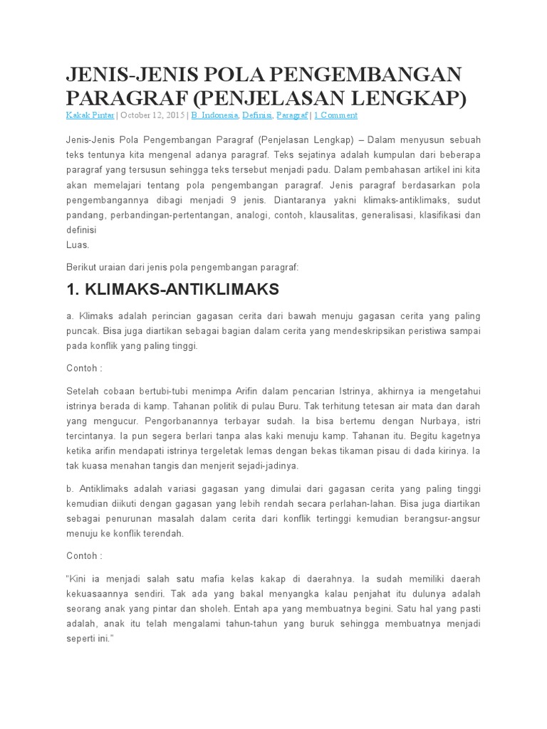 Metode Pengembangan Paragraf