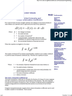 Transmitted Intensity and Linear Attenuation Coefficient