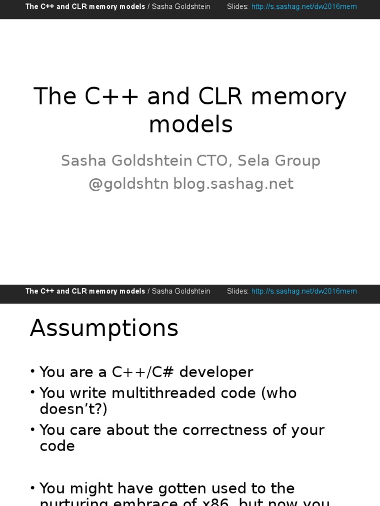 Understanding Memory Models: An Exploration of the C++ and CLR Memory ...