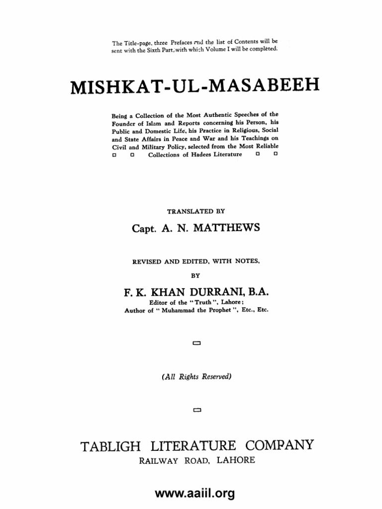 Mishkat ul masabih bangla book pdf download online