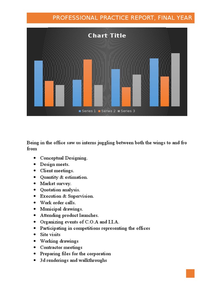 Professional Practice Report, Final Year Chart Title PDF
