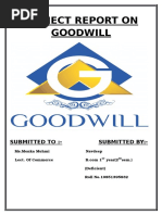 Download Project Report on Goodwill by Navdeep Kaur SN319705887 doc pdf