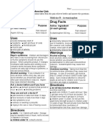 Medicine Comprehension Worksheet