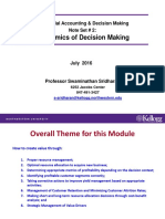 Note Set # 2 - Economics of Decision Making Four Cases MADM 2016