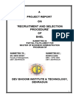 "Recruitment and Selection Procedure" Bhel