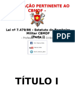 Lei Nº 7.479-1986 Estatuto Do Corpo de Bombeiros