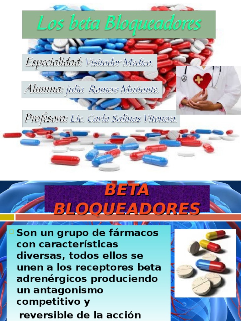 Bloqueadores Beta Diapositiva Para Especialistas. Rtt
