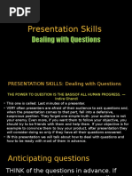 Presentation Skills - Dealing With Questions