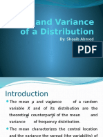 Mean, Variance & Expectation of Distributions