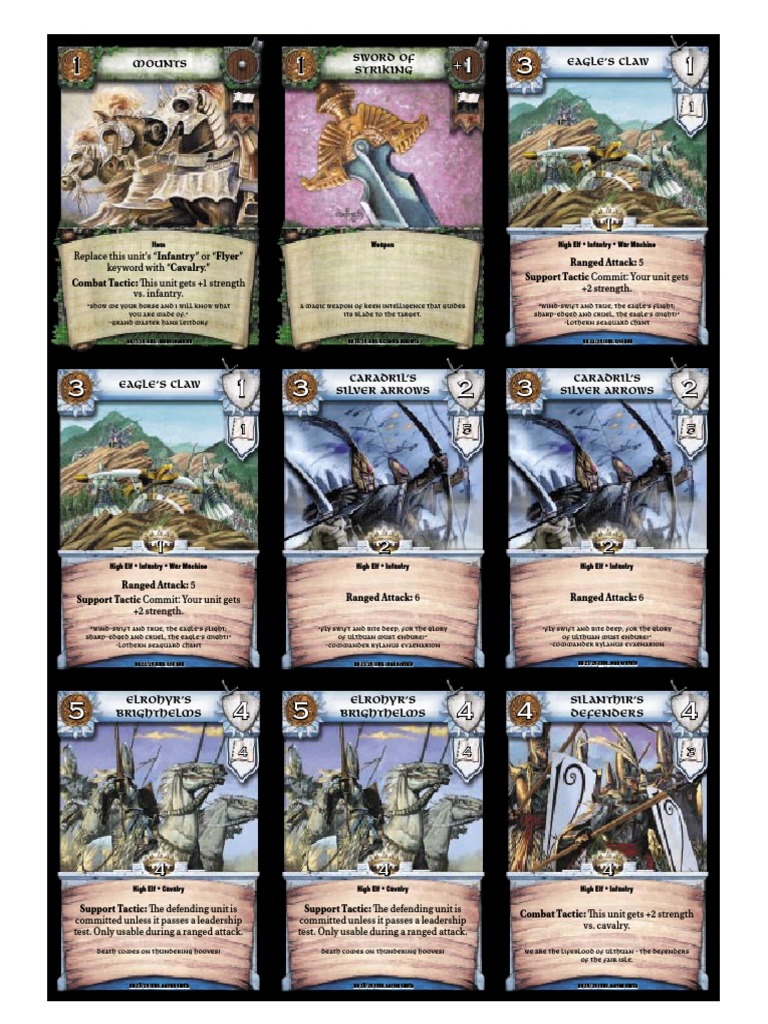 Warhammer WarCry CCG Demo Good Unit Deck PDF Infantry Wars Military