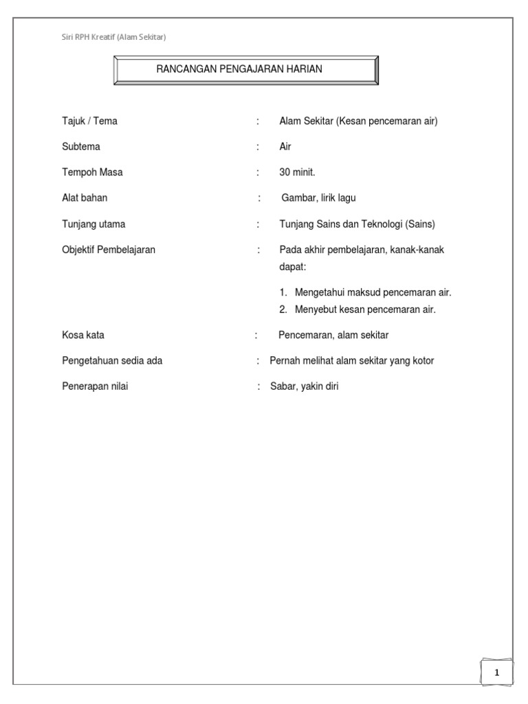 Rph Alam Sekitar Siap Pdf