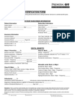 Dental Insurance Verification Form: Patient/Subscriber Information