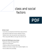 Social Class and Social Factors