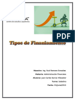 Tipos de Financiamiento