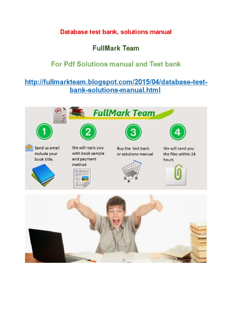 Database Test Bank, Solutions Manual | PDF | Databases | Computer Data