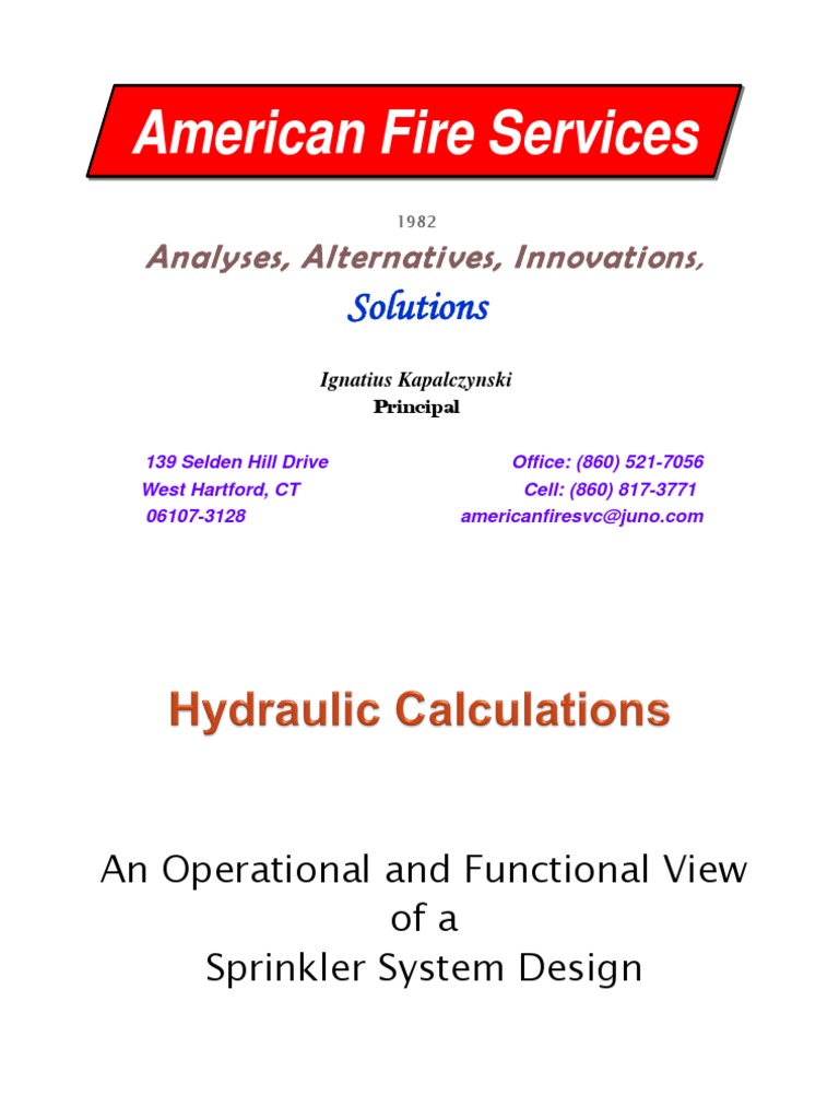 Hydraulic_calculations VERY GOOD Fire Sprinkler System Traffic