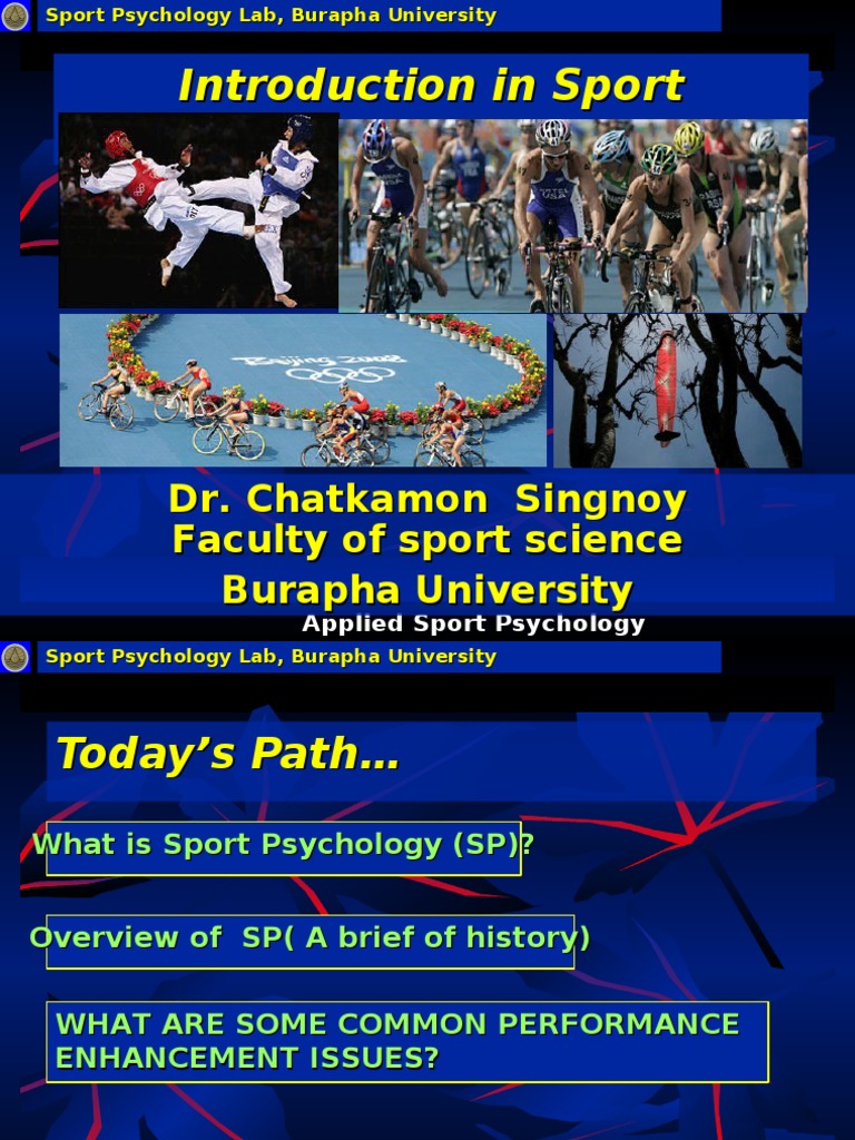 PPT Introduction in Sport Psychology Sicología y ciencia