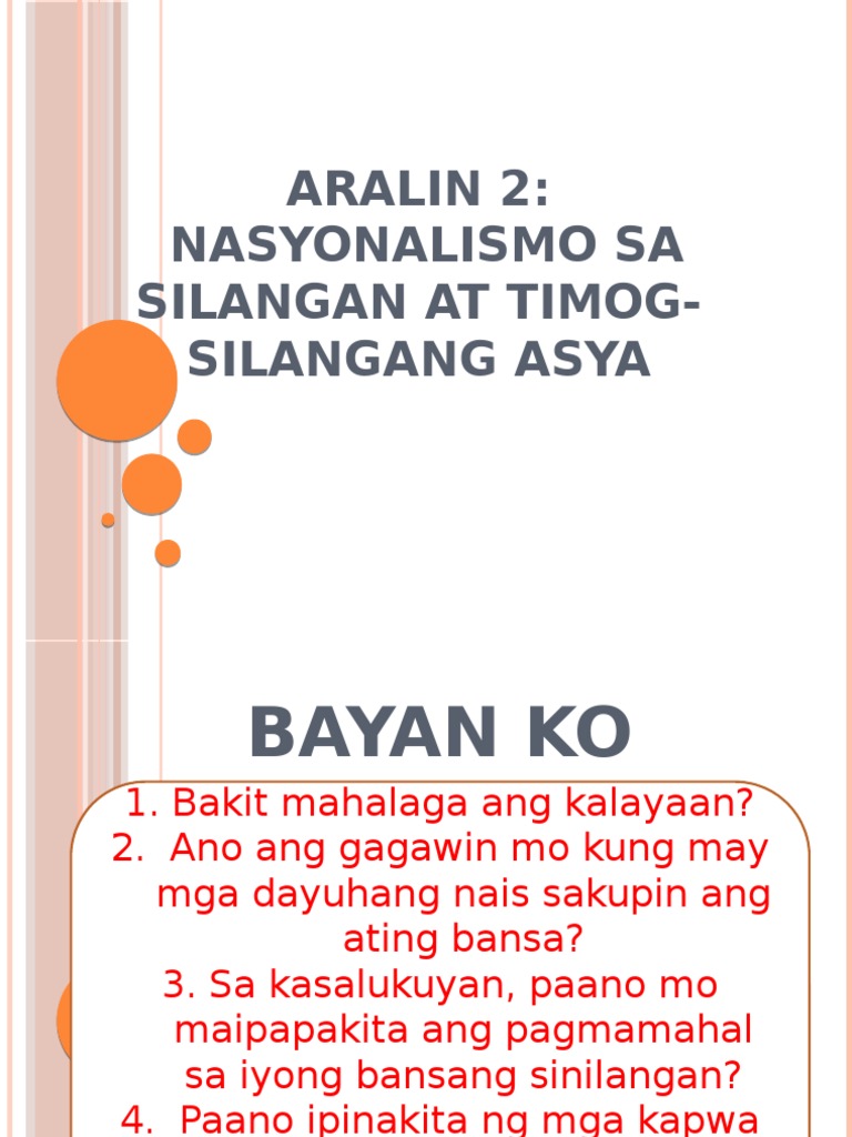 Nasyonalismo Sa Silangang Asya At Timog Silangang Asya Pdf