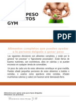 Ganar Peso Alimentos Gym