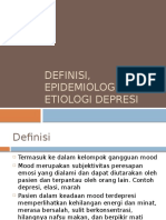 Definisi, Epidemiologi, Etiologi Depresi