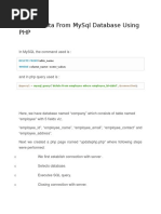 Delete Data From Mysql Database Using PHP: Table - Name Column - Name Some - Value