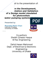 Study On The Development, Implementation and Validation of A Design Model Simulated For Photovoltaic