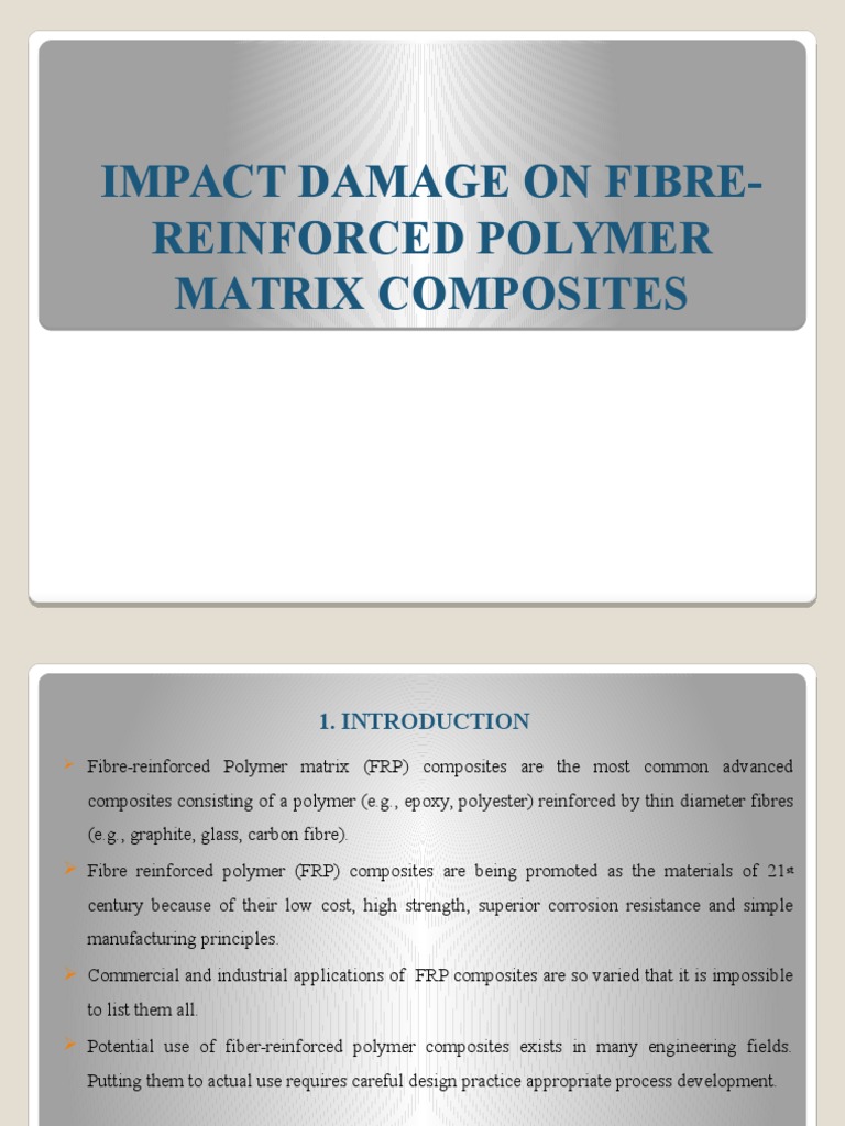 Impact Damage On FibreReinforced Polymer Matrix Composites PDF
