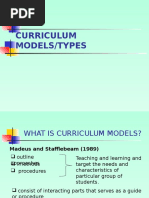 Curriculum Models and Types