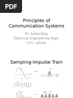 Principles of Communication Systems: Dr. Sobia Baig Electrical Engineering Dept. CIIT, Lahore