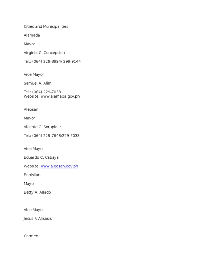 Local Government Officials Directory | PDF