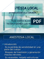 Anestesia Local Técnicas.