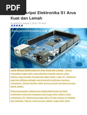 Skripsi Teknik Elektro Arus Kuat Pdf Pejuang Skripsi