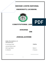 Dr. Ram Manohar Lohiya National LAW University, Lucknow.: Judicial Activism