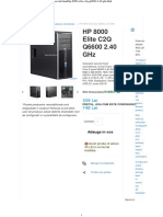HP 8000 Elite C2Q Q6600 2.40 GHz