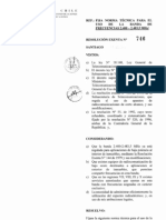 Resolucion Exenta N° 746 Banda 2.4Ghz para Aplicaciones en Exterior