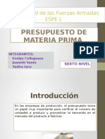 Presupuesto de Materia Prima