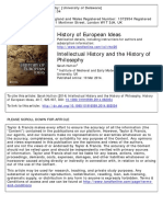Hutton - Intellectual History and the History of Philosophy