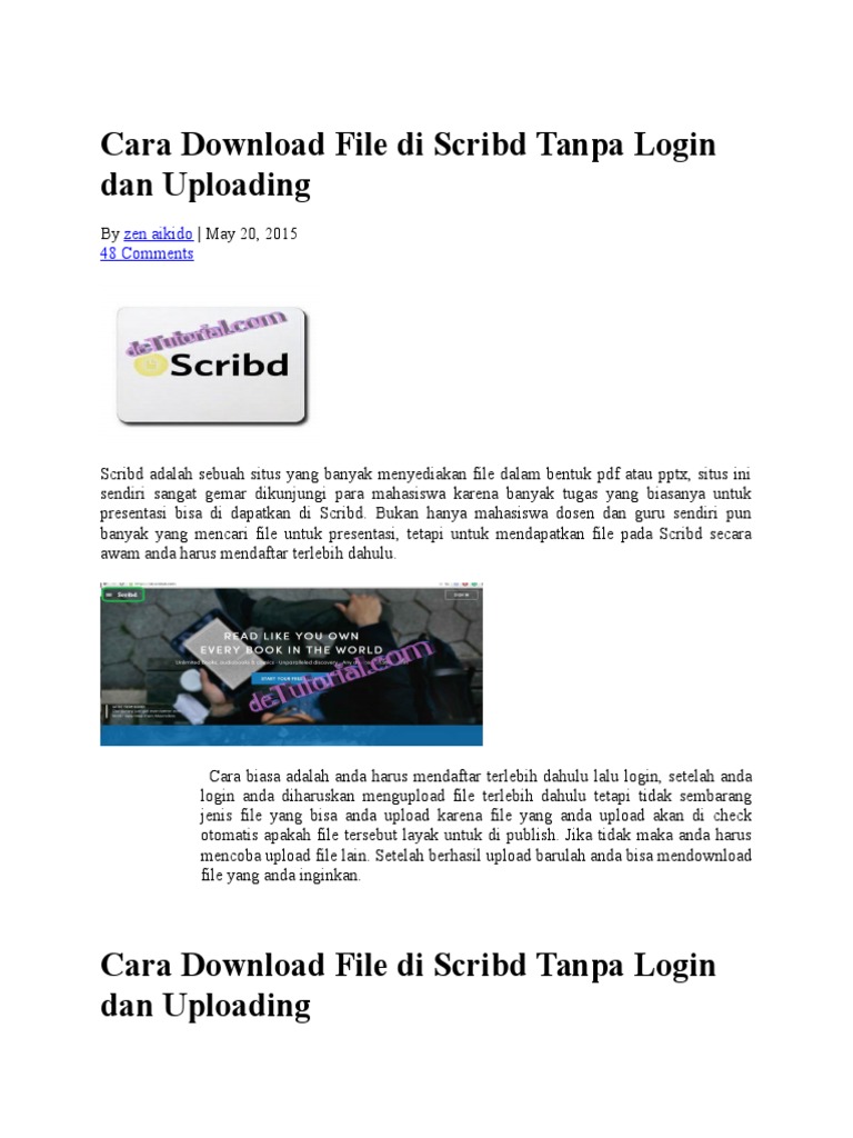 Cara Download File Di Scribe Pdf