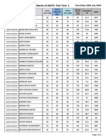 Marks of AIOTS, Part Test - 1 (For Class 10) PDF