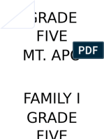 Grade Five Mt. Apo
