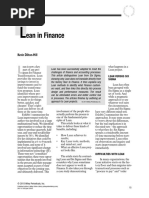Lean in Finance