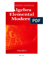 Álgebra Elemental Moderna Vol.1  Gonzales, J. D. Mancill - 1ed