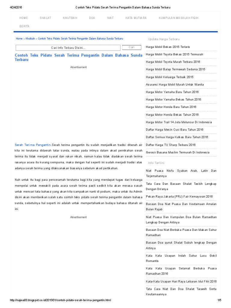 Contoh Teks Pidato Serah Terima Pengantin Dalam Bahasa