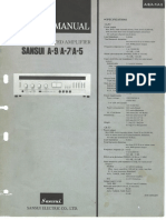 Sansui A5 A7 A9 Service Manual