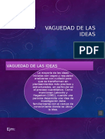 Vaguedad de Las Ideas