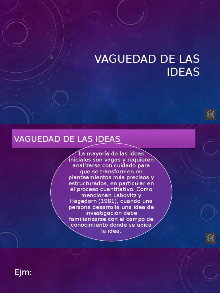 Vaguedad de Las Ideas Sicología y ciencia cognitiva